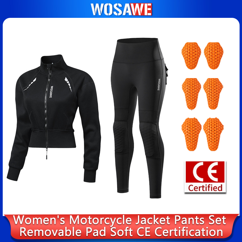 Motorcycle Gear Jacket And Pants - WOSAWE Setelan Berkendara Motor Wanita Musim